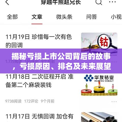 揭秘亏损上市公司背后的故事，亏损原因、排名及未来展望