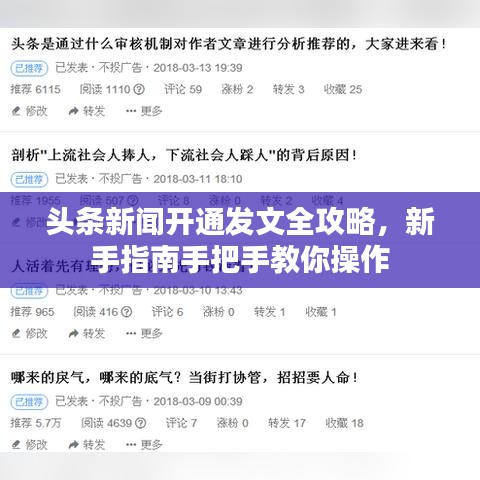头条新闻开通发文全攻略，新手指南手把手教你操作