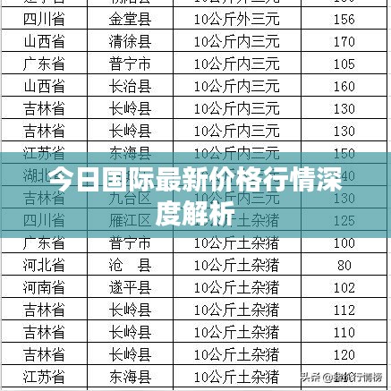 今日国际最新价格行情深度解析
