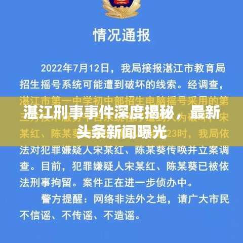 湛江刑事事件深度揭秘，最新头条新闻曝光