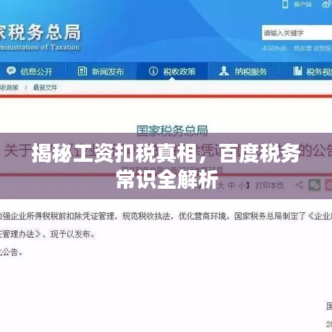 揭秘工资扣税真相，百度税务常识全解析
