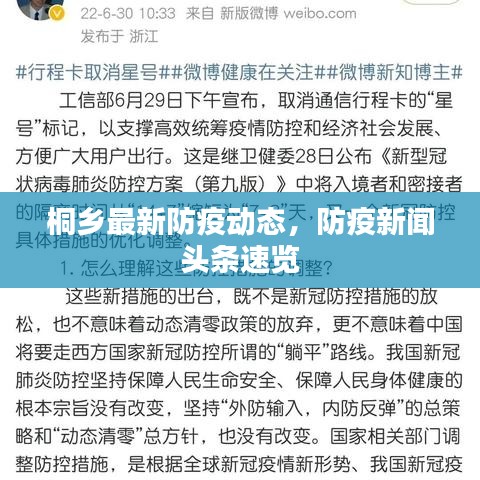 桐乡最新防疫动态，防疫新闻头条速览