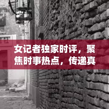 女记者独家时评，聚焦时事热点，传递真实声音，深度剖析事件真相