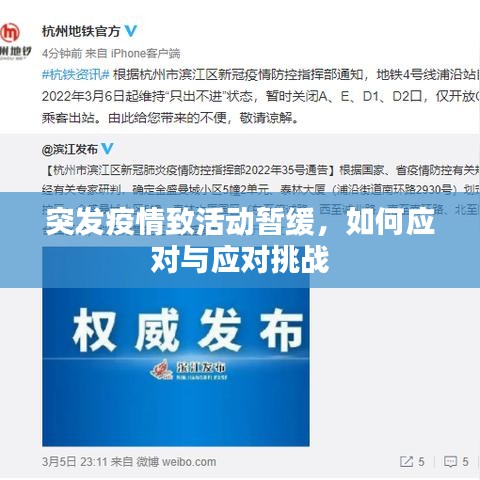 突发疫情致活动暂缓，如何应对与应对挑战