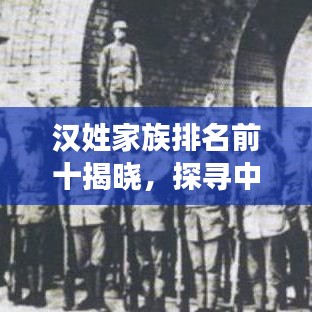 汉姓家族排名前十揭晓，探寻中国最显赫的姓氏力量