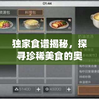 独家食谱揭秘，探寻珍稀美食的奥秘之旅